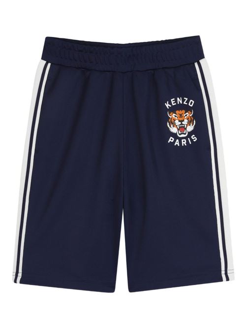 Bermuda bambino Kenzo Kids blu con tigre e bande KENZO Kids | K6169584N